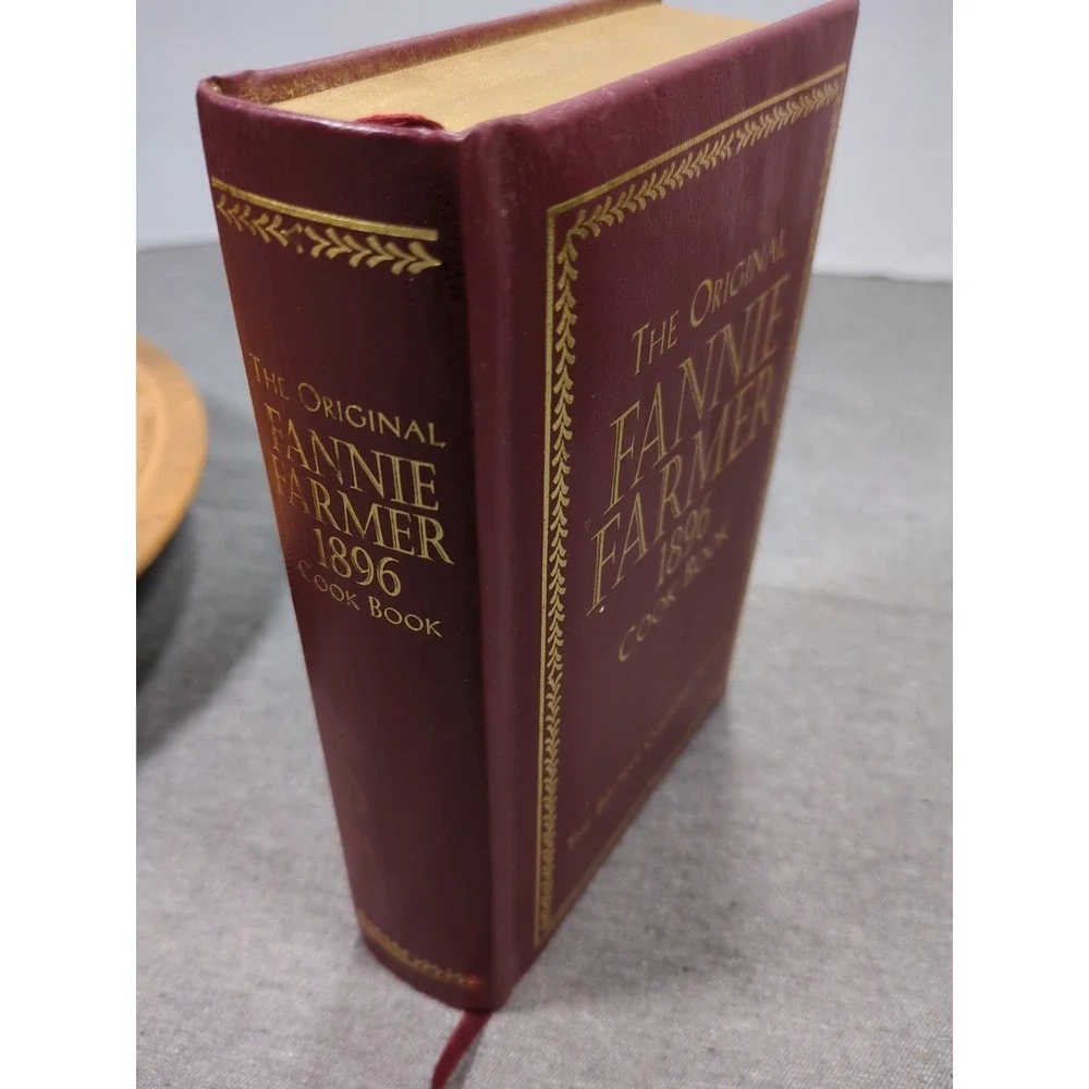 Fannie Farmer Cookbook Leather Bound All Edges Gilt (AEG) 1996 Commemorative Ed.